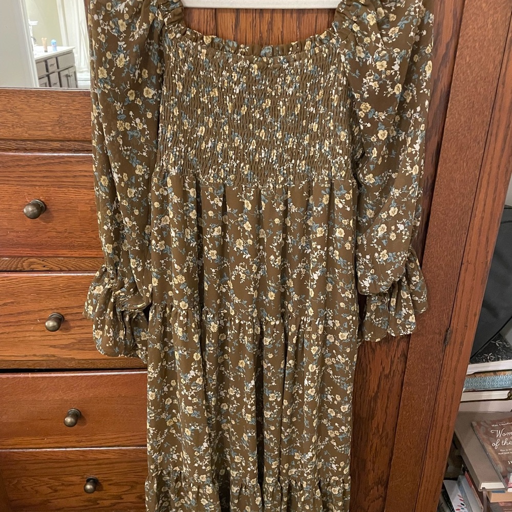 Floral Brown Dress